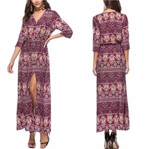 Vivid Boho Maxi Dress Sz XL Bohemian